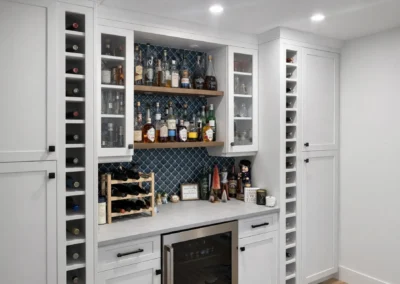 Stunning Home bar with wine racks